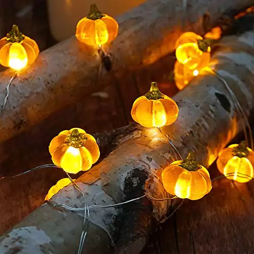 Pumpkin-Shaped String Lights